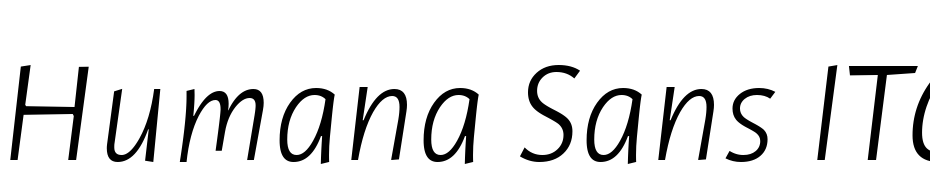 Humana Sans ITC TT Light Italic cкачати шрифт безкоштовно